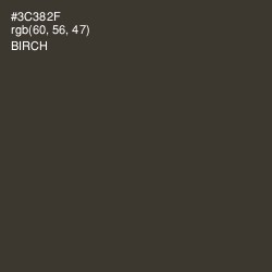 #3C382F - Birch Color Image