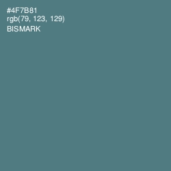 #4F7B81 - Bismark Color Image