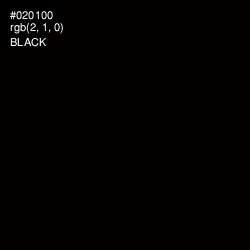#020100 - Black Color Image