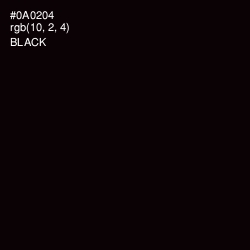 #0A0204 - Black Color Image
