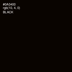#0A0400 - Black Color Image