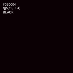 #0B0004 - Black Color Image