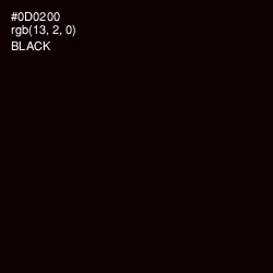 #0D0200 - Black Color Image