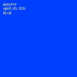 #003FFF - Blue Color Image