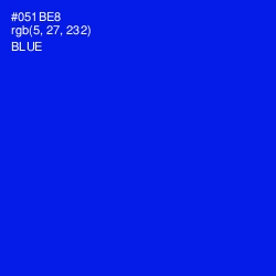 #051BE8 - Blue Color Image