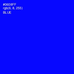 #0608FF - Blue Color Image