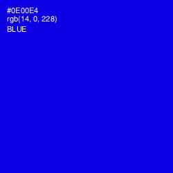 #0E00E4 - Blue Color Image