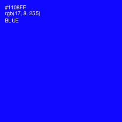 #1108FF - Blue Color Image
