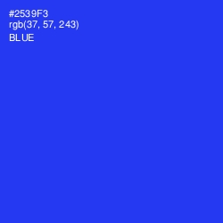 #2539F3 - Blue Color Image