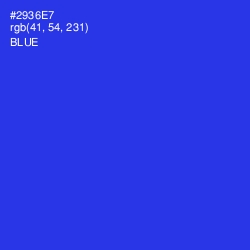 #2936E7 - Blue Color Image