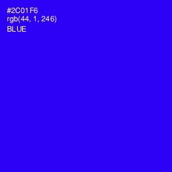 #2C01F6 - Blue Color Image