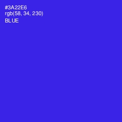 #3A22E6 - Blue Color Image