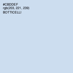 #CBDDEF - Botticelli Color Image
