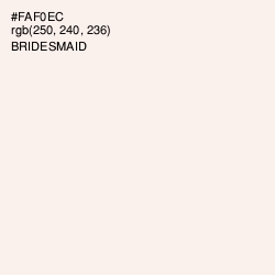 #FAF0EC - Bridesmaid Color Image