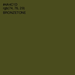 #4A4C1D - Bronzetone Color Image