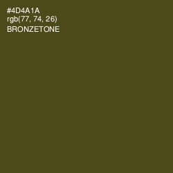 #4D4A1A - Bronzetone Color Image