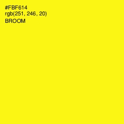 #FBF614 - Broom Color Image