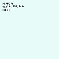 #E7FCF8 - Bubbles Color Image