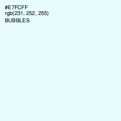 #E7FCFF - Bubbles Color Image