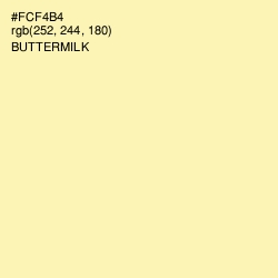#FCF4B4 - Buttermilk Color Image