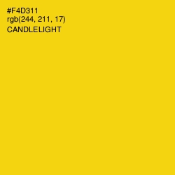 #F4D311 - Candlelight Color Image