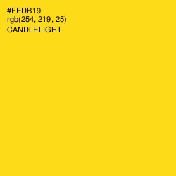 #FEDB19 - Candlelight Color Image