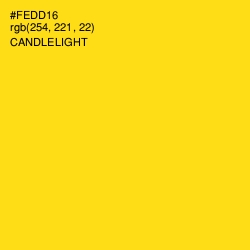 #FEDD16 - Candlelight Color Image
