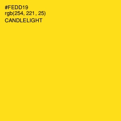 #FEDD19 - Candlelight Color Image