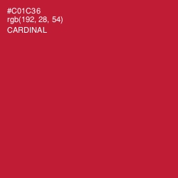 #C01C36 - Cardinal Color Image