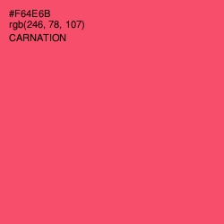 #F64E6B - Carnation Color Image