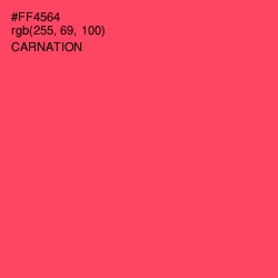 #FF4564 - Carnation Color Image