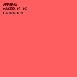 #FF5E60 - Carnation Color Image