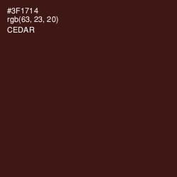 #3F1714 - Cedar Color Image