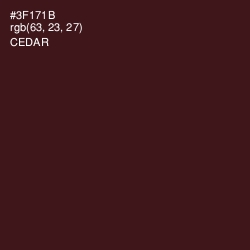 #3F171B - Cedar Color Image