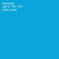 #0CA5DB - Cerulean Color Image