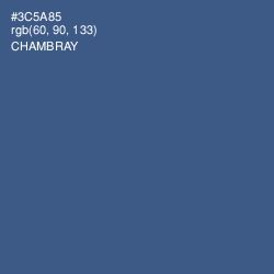 #3C5A85 - Chambray Color Image