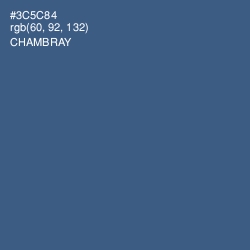 #3C5C84 - Chambray Color Image