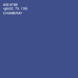 #3E4F8B - Chambray Color Image