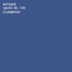 #3F568B - Chambray Color Image