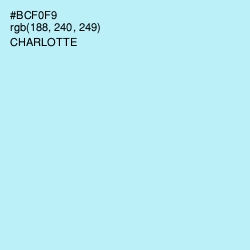#BCF0F9 - Charlotte Color Image