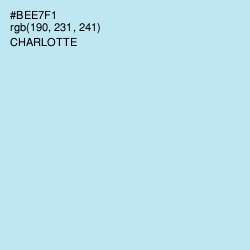 #BEE7F1 - Charlotte Color Image