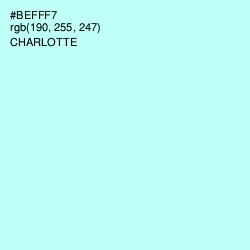 #BEFFF7 - Charlotte Color Image