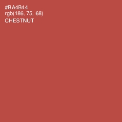 #BA4B44 - Chestnut Color Image