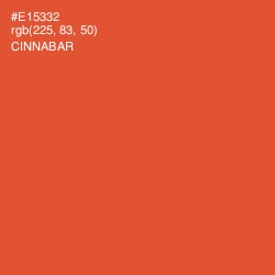 #E15332 - Cinnabar Color Image