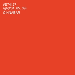 #E74127 - Cinnabar Color Image