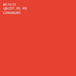 #E74131 - Cinnabar Color Image