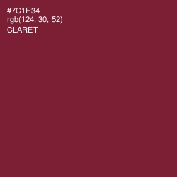 #7C1E34 - Claret Color Image