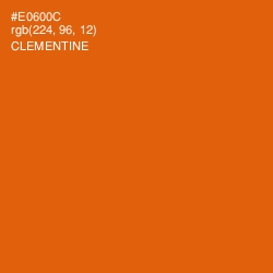 #E0600C - Clementine Color Image