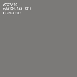 #7C7A79 - Concord Color Image
