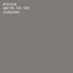 #7D7A78 - Concord Color Image